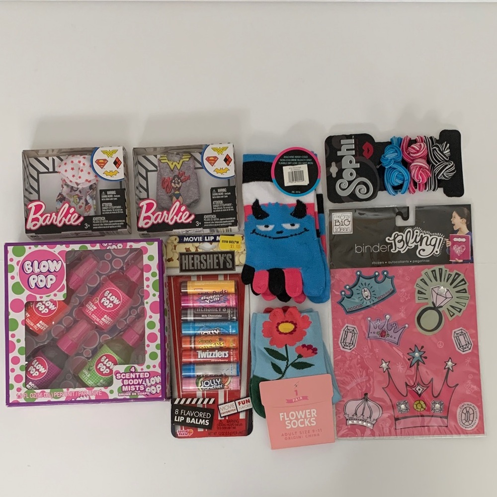 Barbie Kids Hair & Accessory Gift Set - Pink & Blue